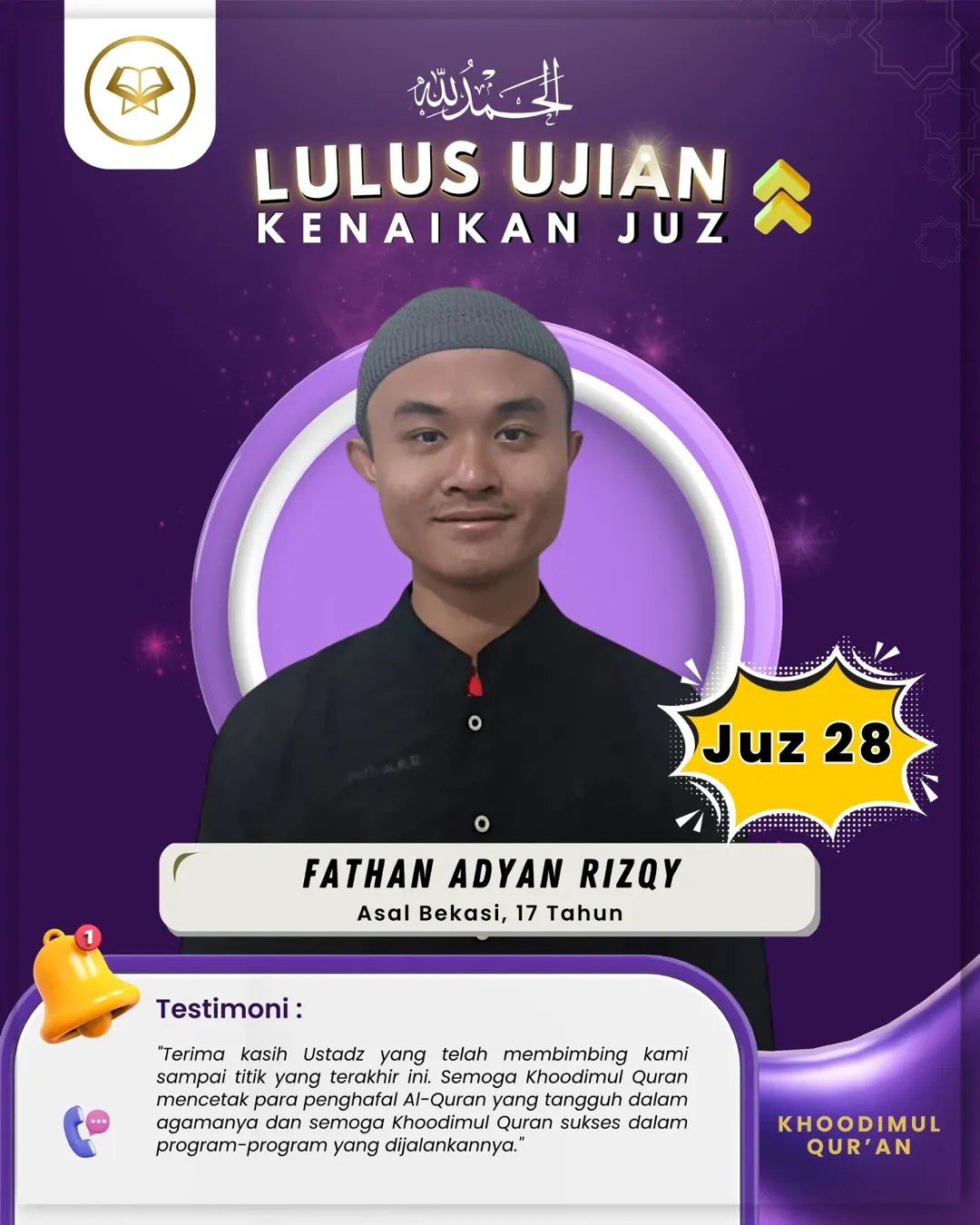 Prestasi Kelulusan Santri 3